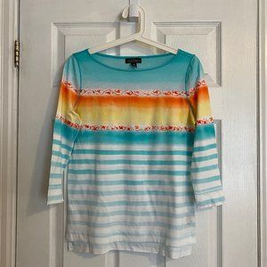 Lauren Jeans Co. Ralph Lauren Blue Striped Top